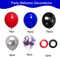 50-Piece Black, Red & Blue Balloon Set – 12-Inch Balloons with Red, Blue & Silver Confetti for Birthday, Baby Shower, Graduation & Party Decorations